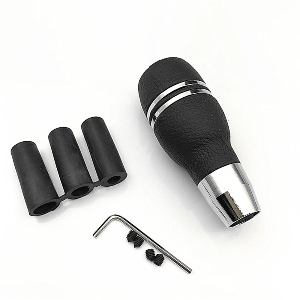 

Универсальная ручка переключения передач из кожи и алюминия, подходит для Honda, Toyota, Nissan, Mitsubishi, Ford