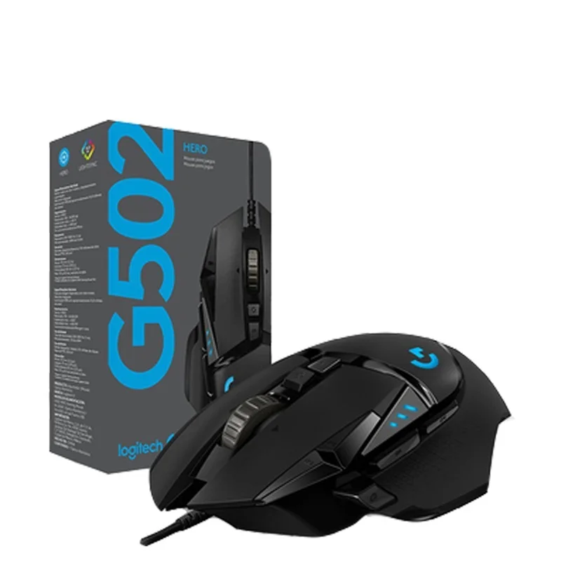 

Logitech G502 HERO Professional Gaming Mouse 16000DPI Gaming Programming Mouse Adjustable Light Synchronizatio For Mouse Gamer