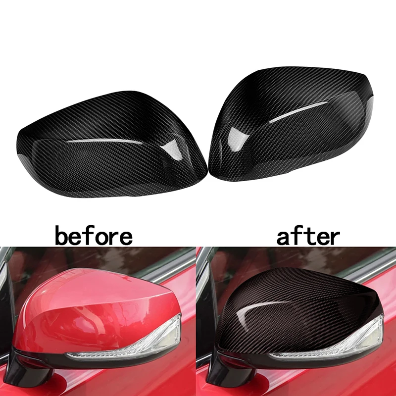 

1 Pair Carbon Fiber Car Side Wing Rearview Mirror Cover For Infiniti 2014-2017 Q50L Q60 Q70 Replacement Rear View Cap