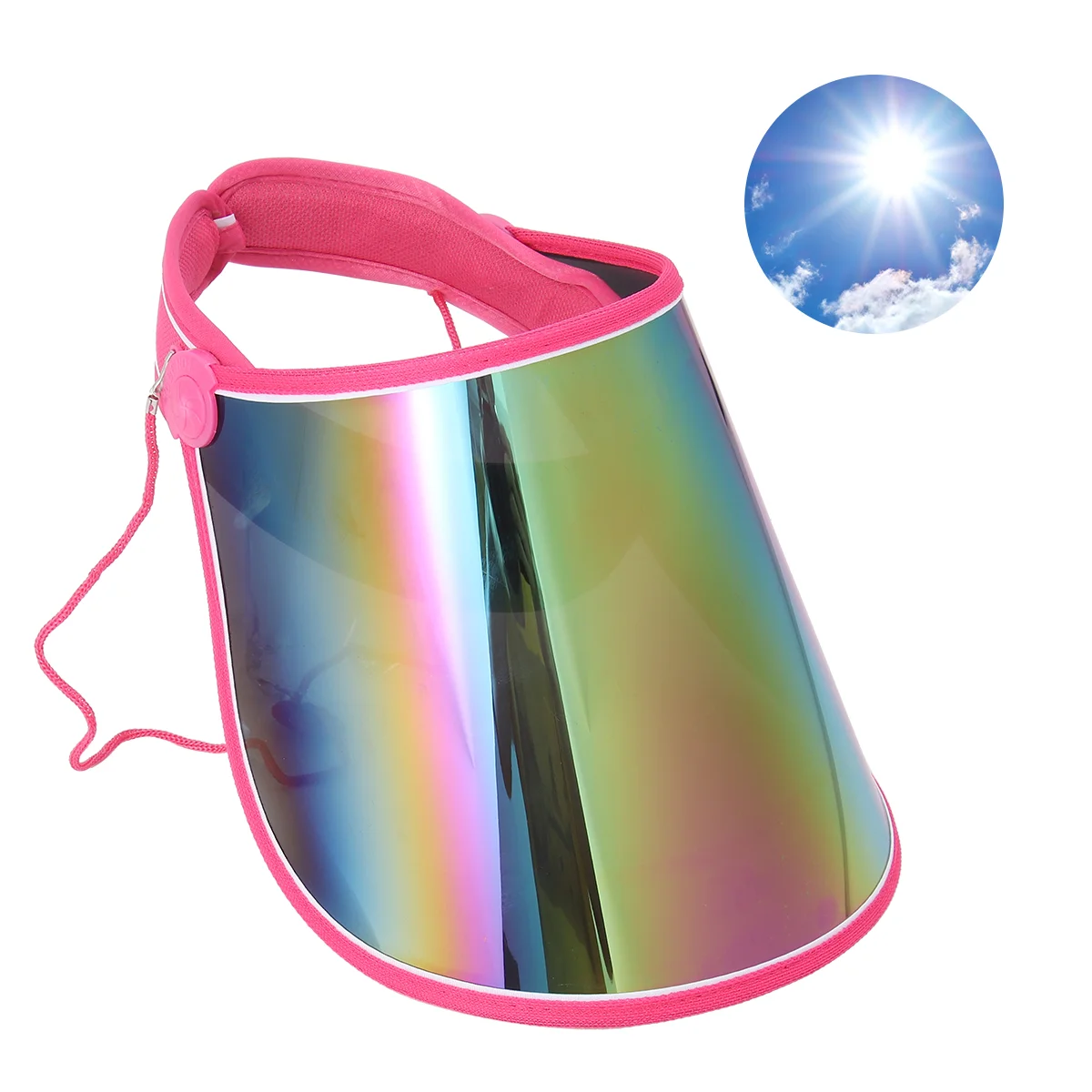 

1pc Spittle-proof Proetctive Practical Lightweight Reusable Durable Cap Sun Shade Hats Family Co-worker