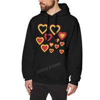valentines day red and yellow hearts hoodie sweatshirts harajuku creativity streetwear hoodies
