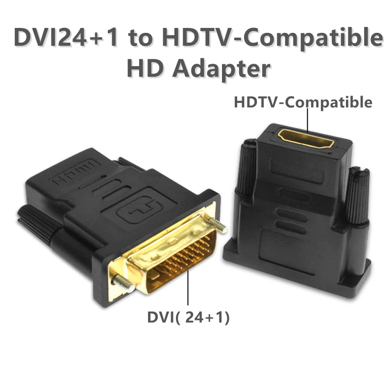 

Адаптер DVI-HDTV-совместимый двунаправленный DVI D 24 + 1 штекер-гнездо HD