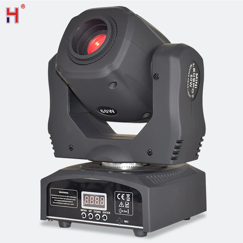 Moving Head LED Spot 60W DJ Lights High Quality 7 Colors 8 Gobos Lyre Projector Mobile Rotating Stage Effect Light For Party