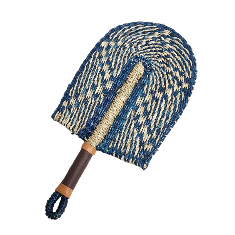 Богемный красочный ручной веер тканый из морской травы настенное украшение