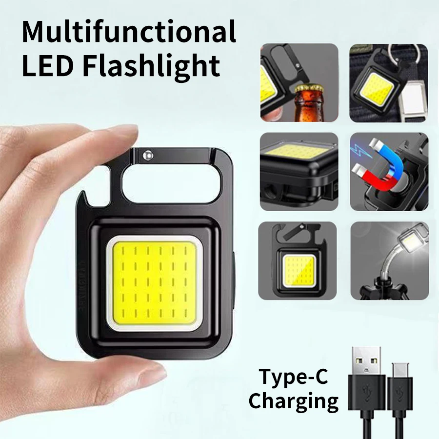 1/3/5 шт. портативный светодиодный мини-фонарик с брелоком