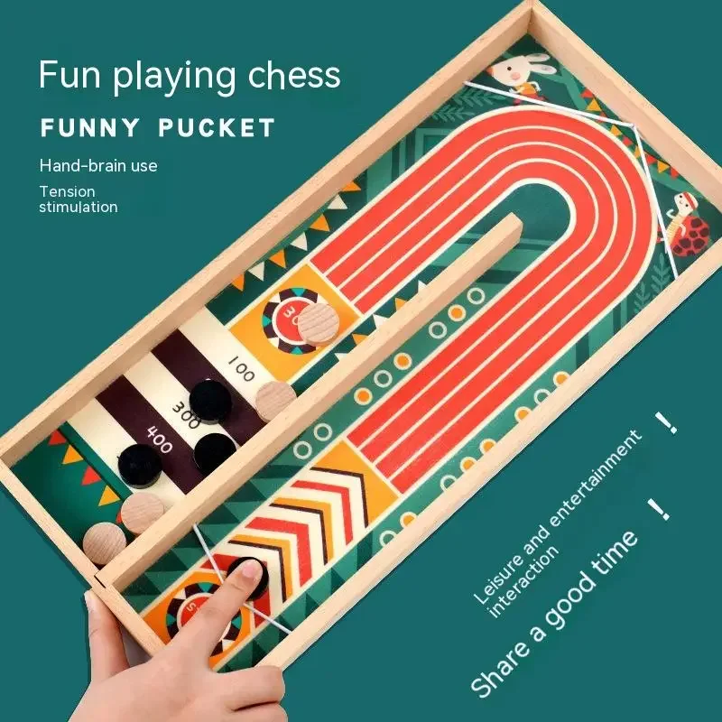 Детский Деревянный Набор Шахматной Доски Для Двоих Интерактивная Игра Прыжков
