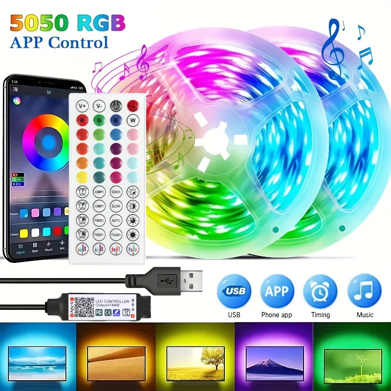 FRST Smart LED Strip Light Control через приложение Изменение цвета RGB Домашний декор для ТВ