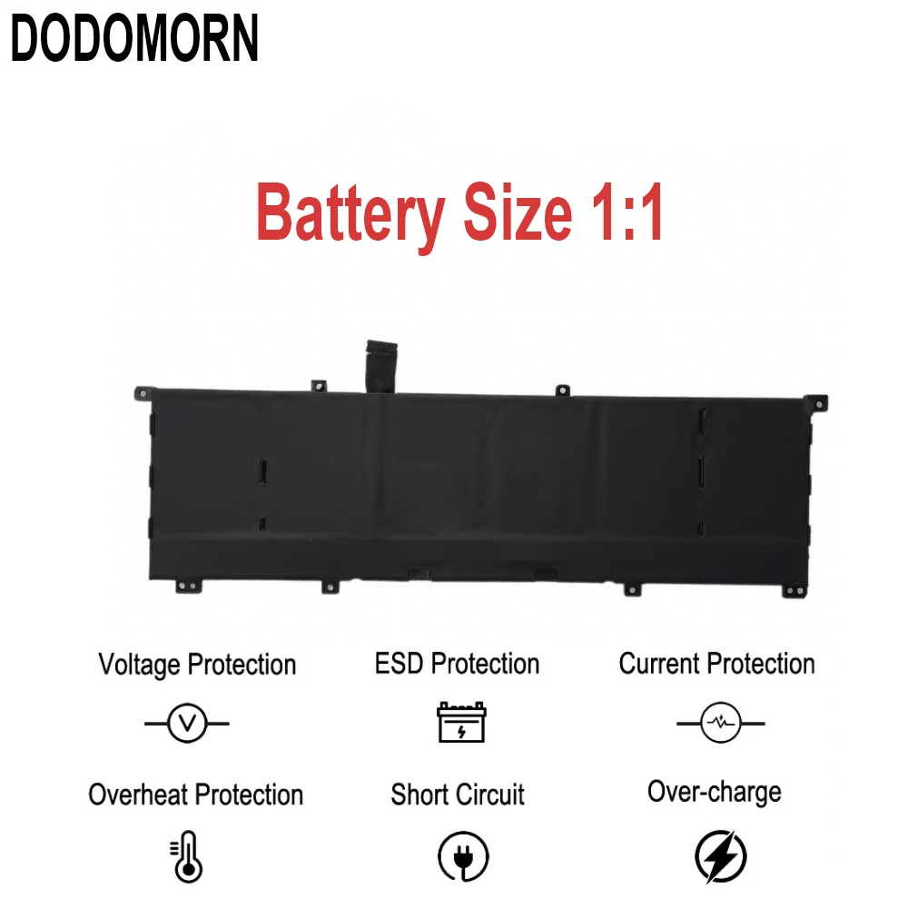 Новый аккумулятор DODOMORN 8N0T7 для Dell XPS 15 9575-D1805TS D1605TS P73F(DF13) 0TMFYT Precision 5530 2-в-1