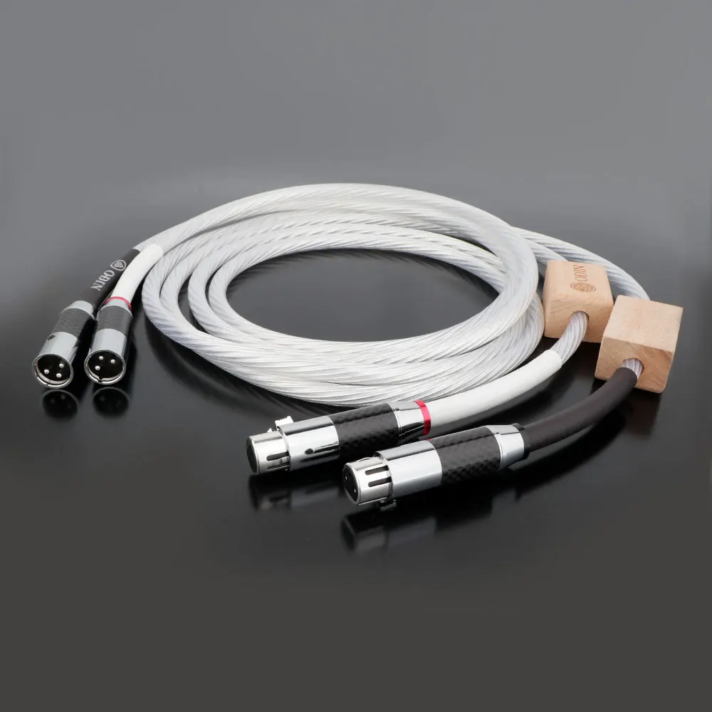 

Pair High Quality Nordost ODIN Reference interconnects Audio Cable with Carbon Fiber XLR Balanced Male Female plug HIFI Cable
