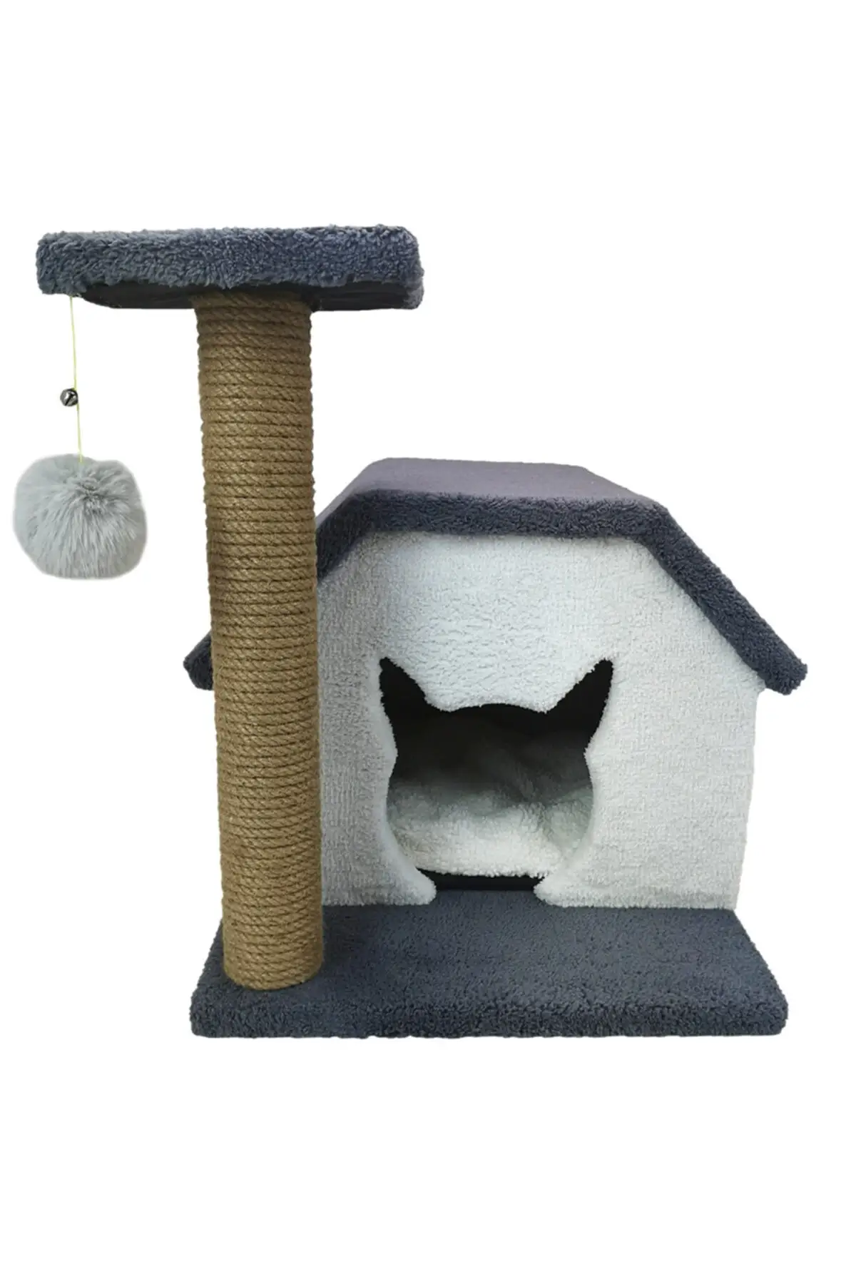 

Игровой домик для кошек, 50 см, Когтеточка, помпоны и Zilli, детская игрушка, кровать