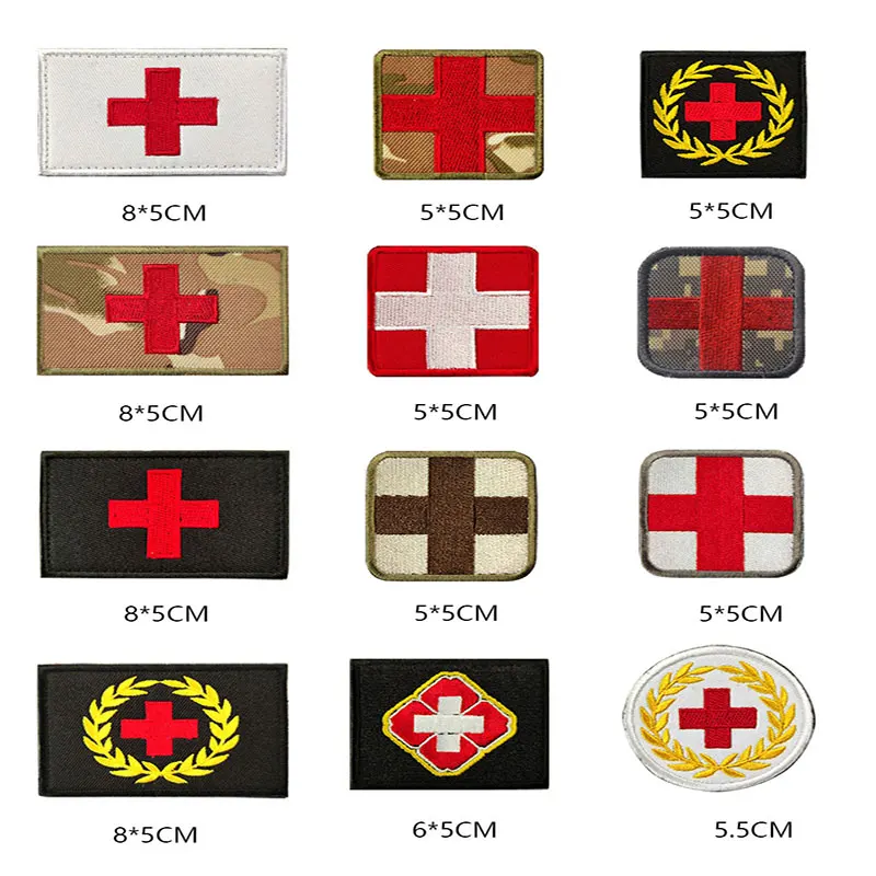 

Cross Medical Rescue Outdoor Tactical Morale Patch Patch Sticker Embroidery Velcro Armband Badge Cloth Sticker Clothing Patch