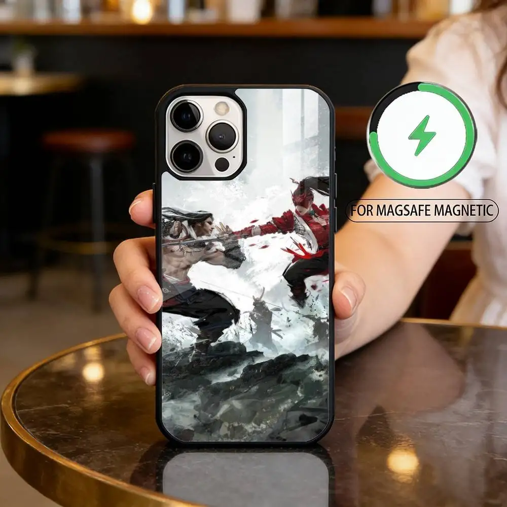 Фото Магнитный чехол Naraka Bladepoint для беспроводной зарядки Magsafe для iPhone 17, 16, 15, 14, 13, 12, 11 Plus, Pro Max №4