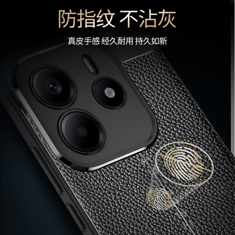 For Xiaomi Redmi Note 14 4G Case for Cover Rubber Shell Bumper Armor Business Style Soft Back Phone