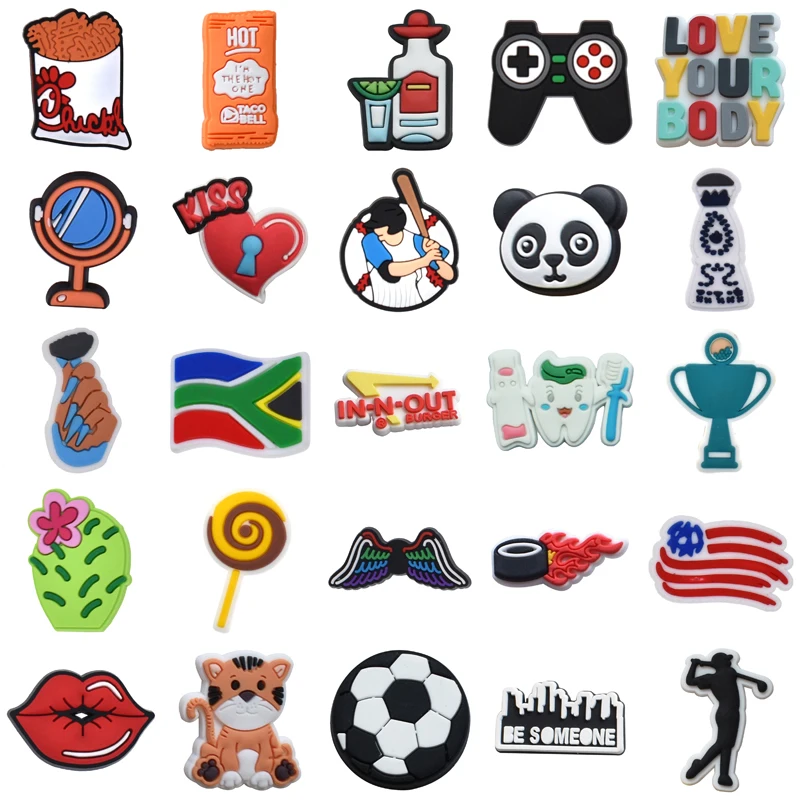 

Shoe Charms Gifts Set Jeans Kids Wholesale Bulk Boy Packs Men Girl Decorations for Crocs Para Pins Women Charm Shoes Accessories