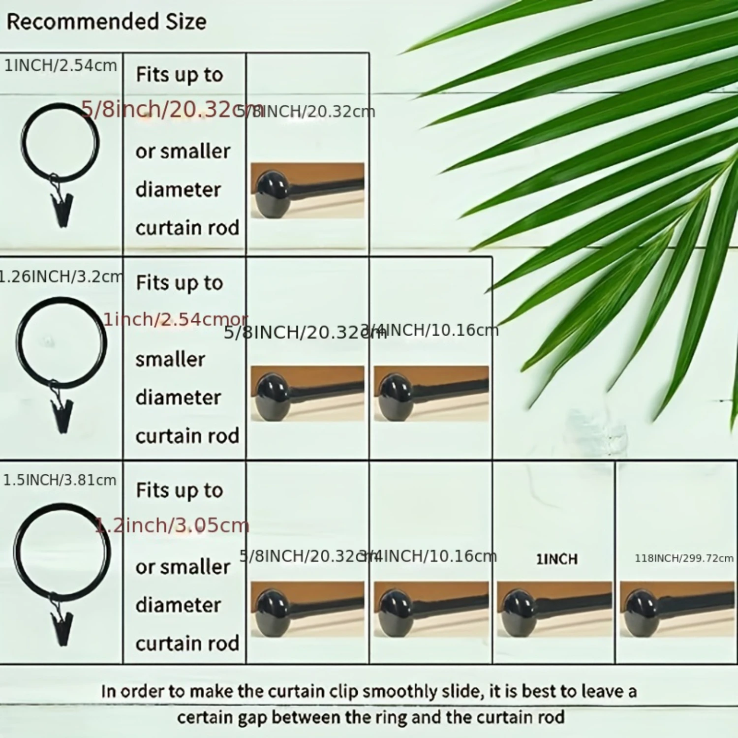 Элегантные черные металлические кольца для штор с зажимами — простая установка