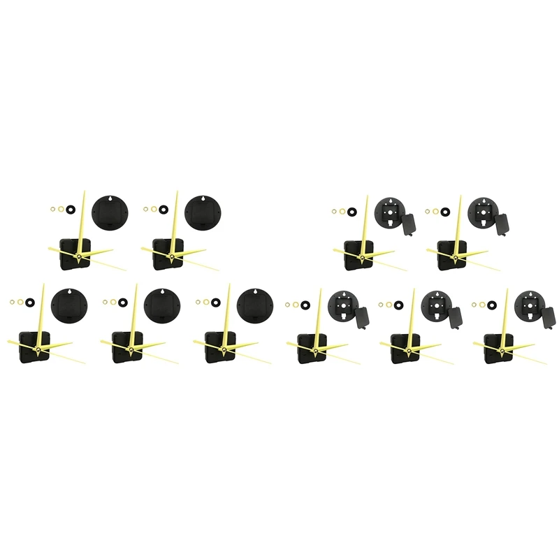 

Горячая Распродажа, 5 комплектов, бесшумный механизм кварцевого механизма для самостоятельной сборки, набор для настенных часов, запчасти для ремонта