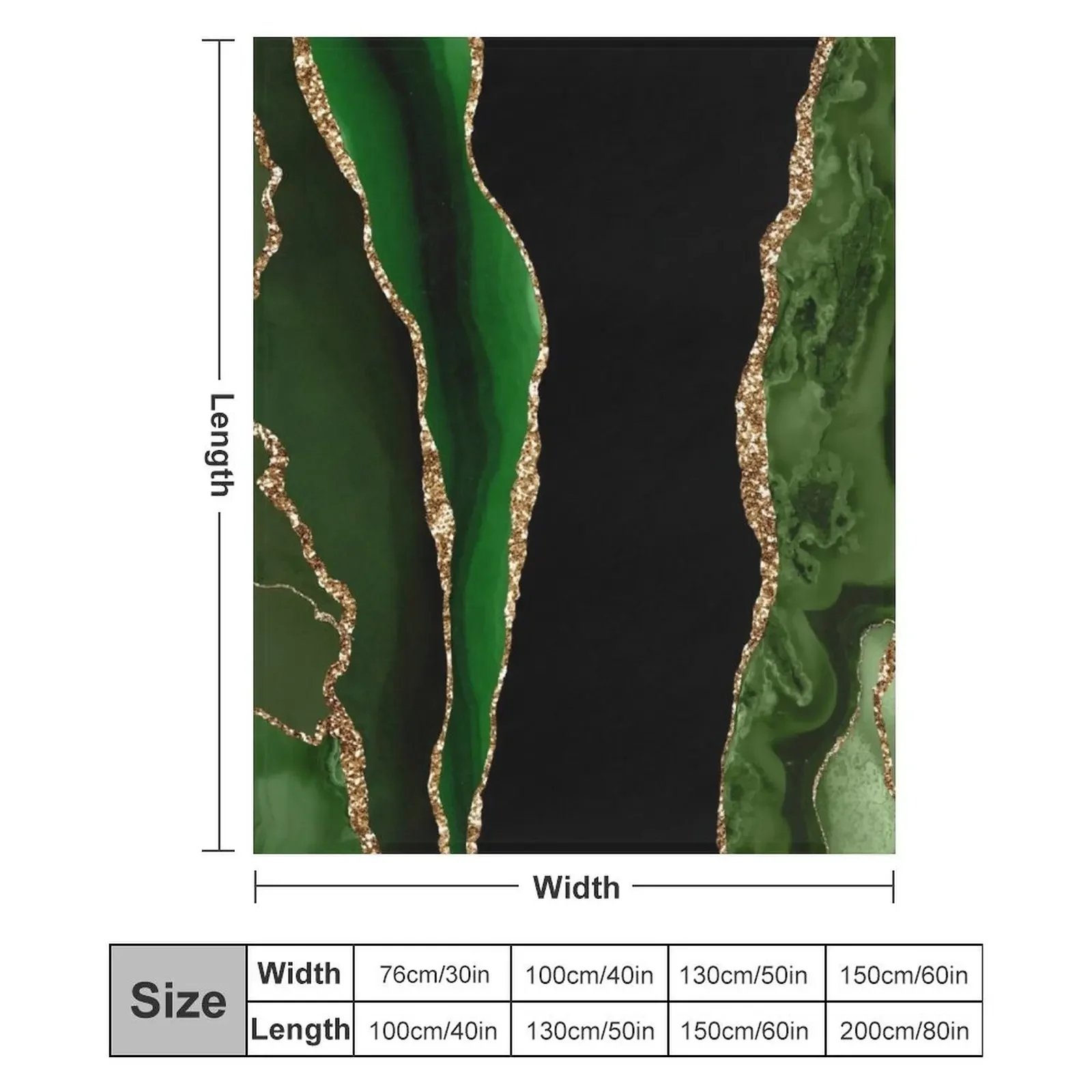 Абстрактное изумрудно-зеленое и золото современный жеодный агатовый дизайн