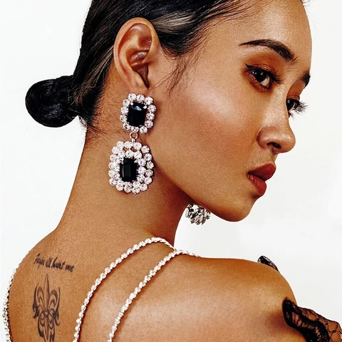 Серьги-подвески ZHUWEI из горного хрусталя