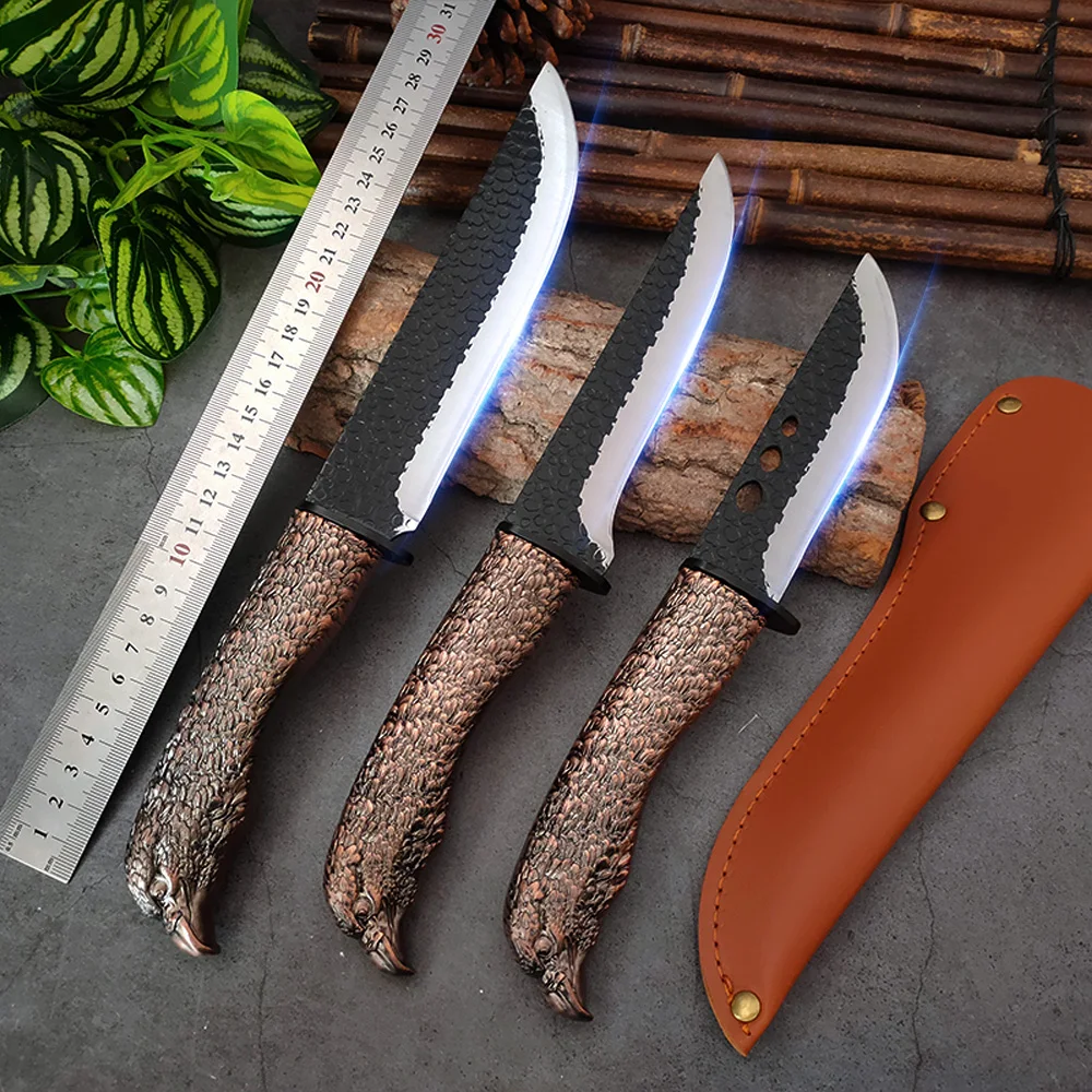 

Forged Stainless Steel Kitchen Boning Knife Outdoor Hunting Camping Knife Serbian Chef Slicing Cutter Knife Cooking Tools