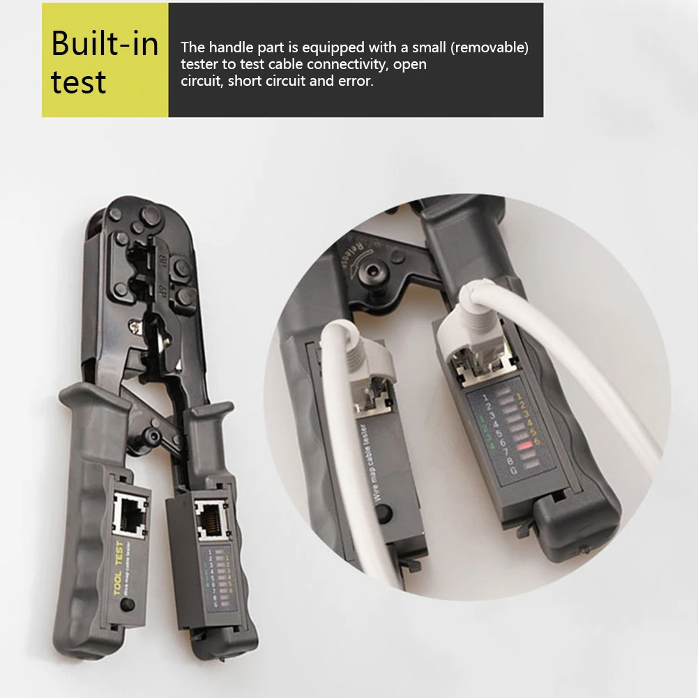 

1pc Network Tool Test Crimping Pliers Tool 2 In 1 LAN Cable Crimper Pliers Wire Cutting 4P/6P/8P Squeeze Wiring Cable Pliers