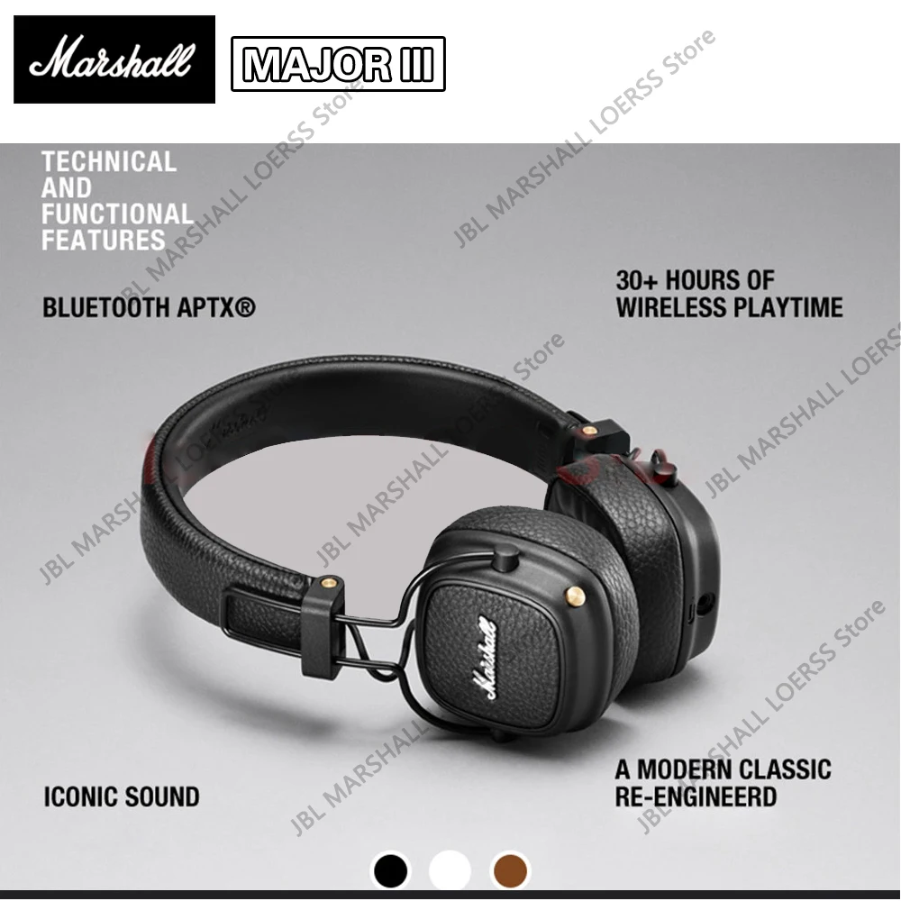 Беспроводные Bluetooth-наушники Marshall MAJOR III оригинальная Складная спортивная
