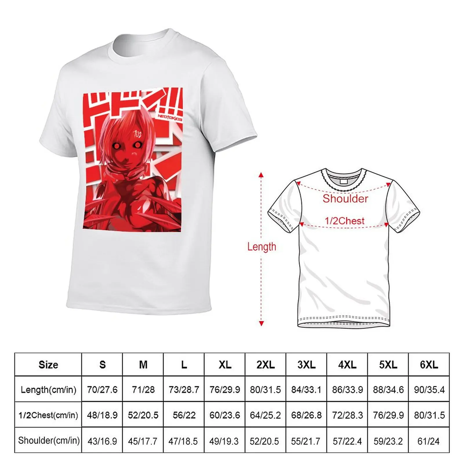 Фото Копия футболки Knights of Sidonia – The Red Gauna, версия RED Edition, удобная рабочая футболка для мужчин. №2