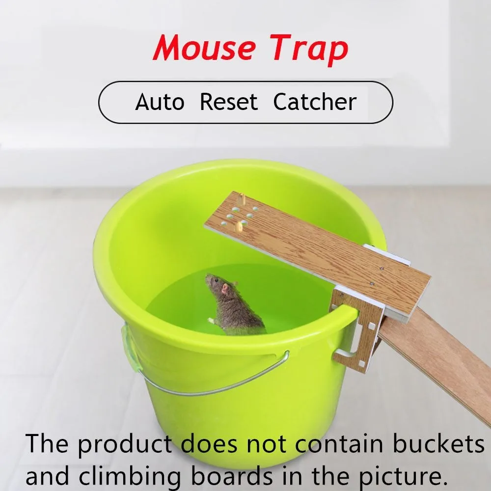 

Reusable Humanistic Pest Control Auto Reset Mice Catcher Bait Traps Mouse Trap Walk Plank