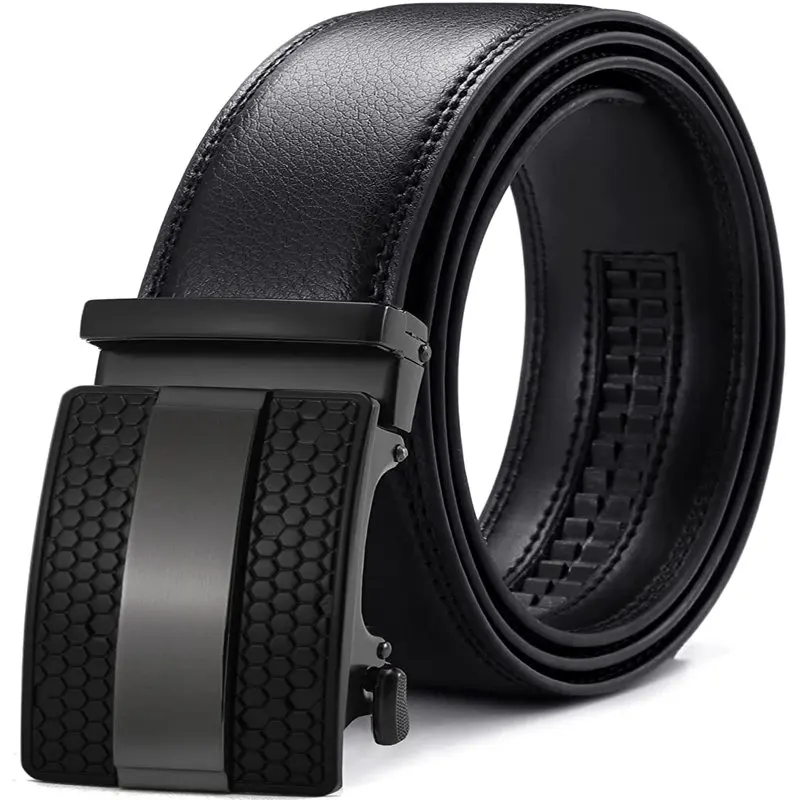 Ratchet Belt Work Dress Leather Belts with Automatic Buckle