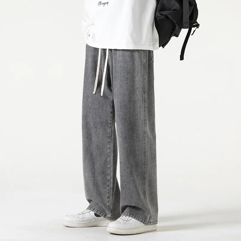 Wide Leg Mens Jean 2023 Spring/summer Unisex Loose Fitting Trend Retro Trendy Straight Leg Denim Pants for Men