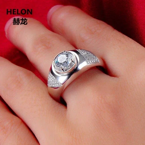 Однотонное мужское обручальное кольцо 14 к из белого золота на годовщину 6 5 мм с