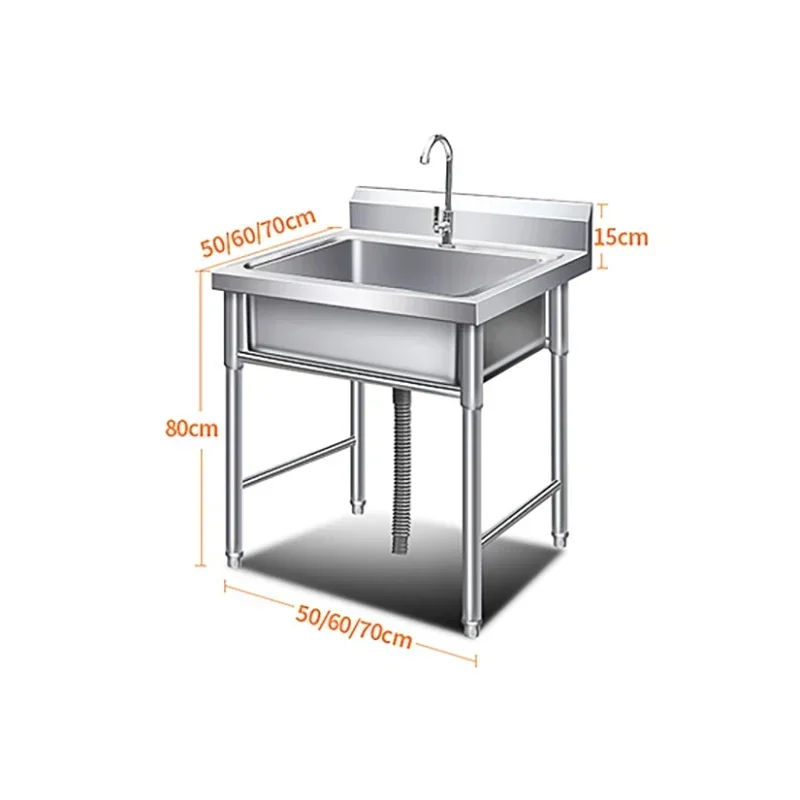Кухонная раковина из нержавеющей стали для кухни с кронштейном простой и