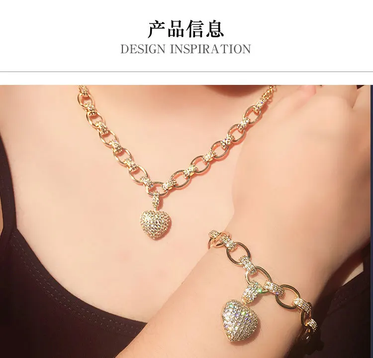 

New high quality fashion S925 silver bracelet heart-shaped zircon silver bracelet suitable for couple gifts