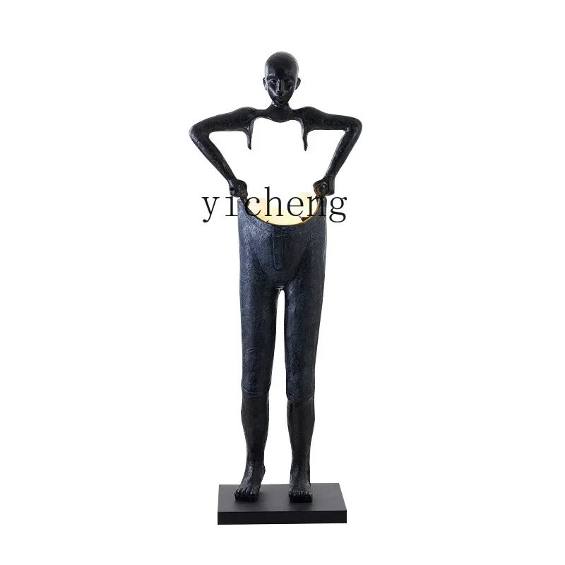 

XL Abstract Figure Sculpture Living Room Soft Decorations Decoration FRP Floor Lamp