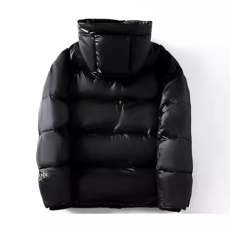 Парная куртка на утином пуху для мужчин и женщин утепленная Модная парка черного