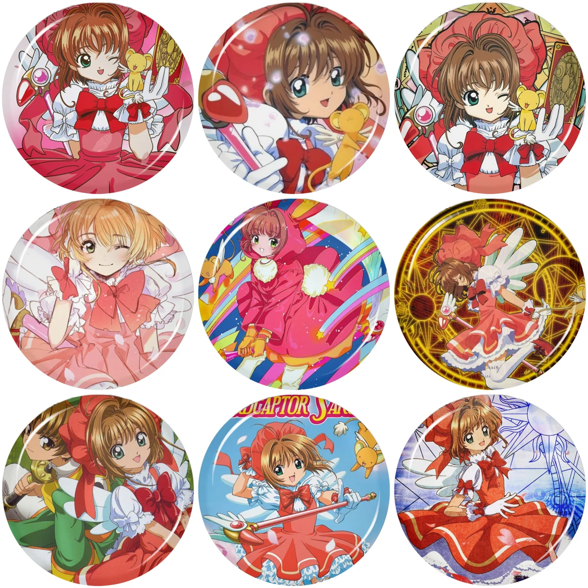 

ПВХ Карточка Сакура аниме значок на воротник значки милая Сакура КИНОМОТО Keroberos Япония заколки на лацкан брошь для шляпы украшение подарок