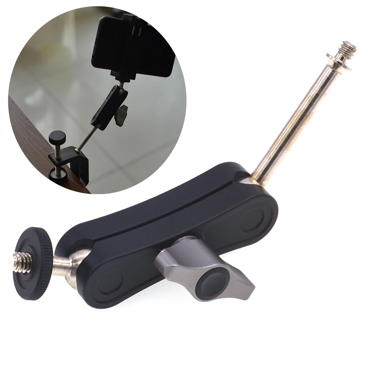 

Adjustable Magic Arm Extension Mount with Double Head 1/4inch Screw for Monitor Video Light Tripod Adjustable Magic Arm
