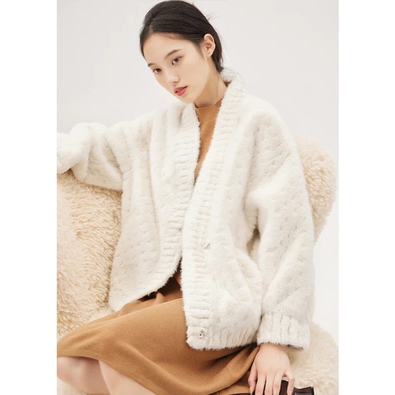 High-quality Fur Coat  Faux Fur  Faux Leather  Fashion Slim Fur  High Street  Autumn/Winter  Casacos Inverno Feminino Jacket