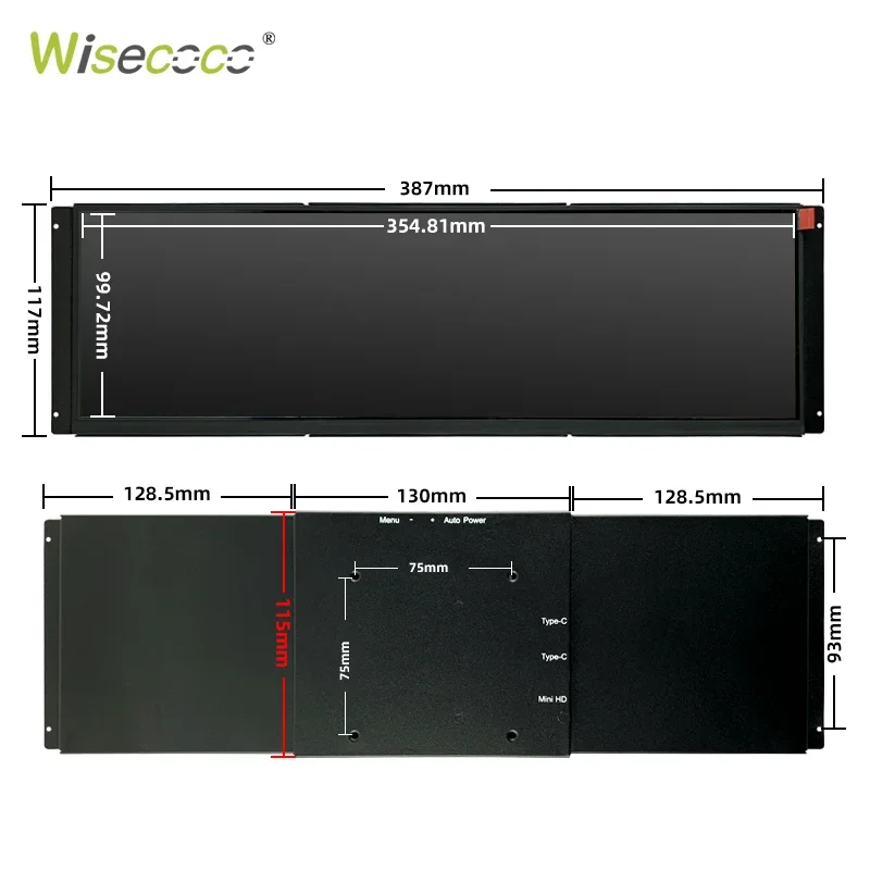 Портативный монитор Wisecoco 14 5 дюйма 2560x72 0 2K IPS двойная колонка ПК вспомогательный