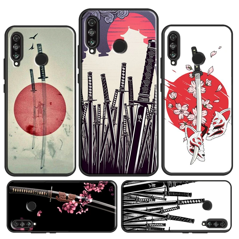 Japan Samurai Ninja Ronin Case For Huawei P30 Lite P40 P50 P20 Pro P Smart 2021 Nova 5T Nova 9 Honor X9 X8 X7 50