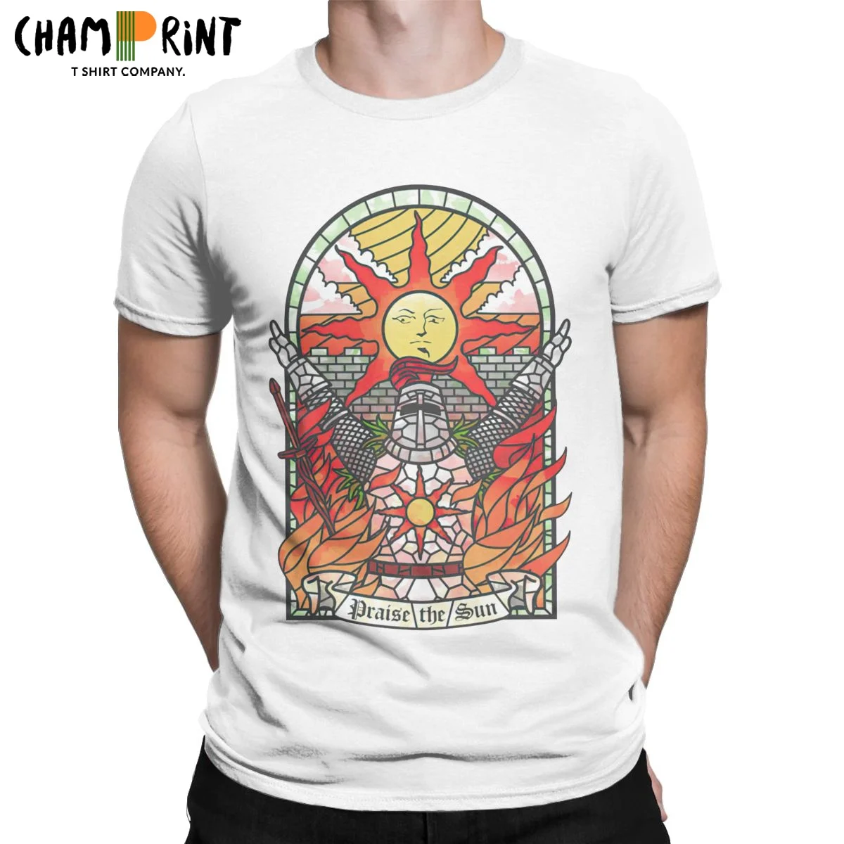 

Мужская футболка с принтом Dark Soul, 100% хлопок