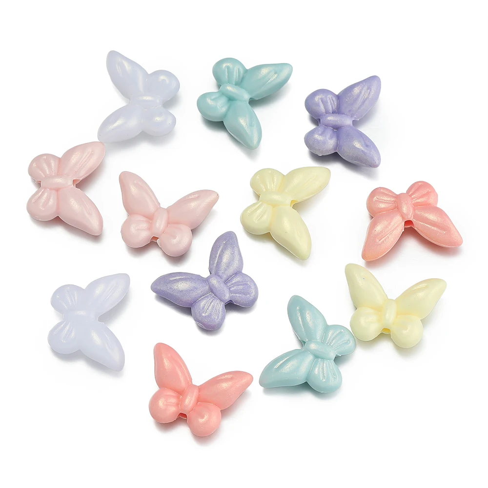 20 шт. 6*14 5*19 мм акриловые бусины-бабочки-разделители свободные бусины для DIY