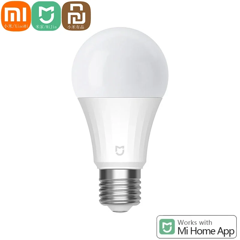 Фото Умная светодиодная лампа Xiaomi Mijia с Bluetooth Mesh, E27, 220-240В, регулировка цветовой температуры и яркости, яркий свет №1