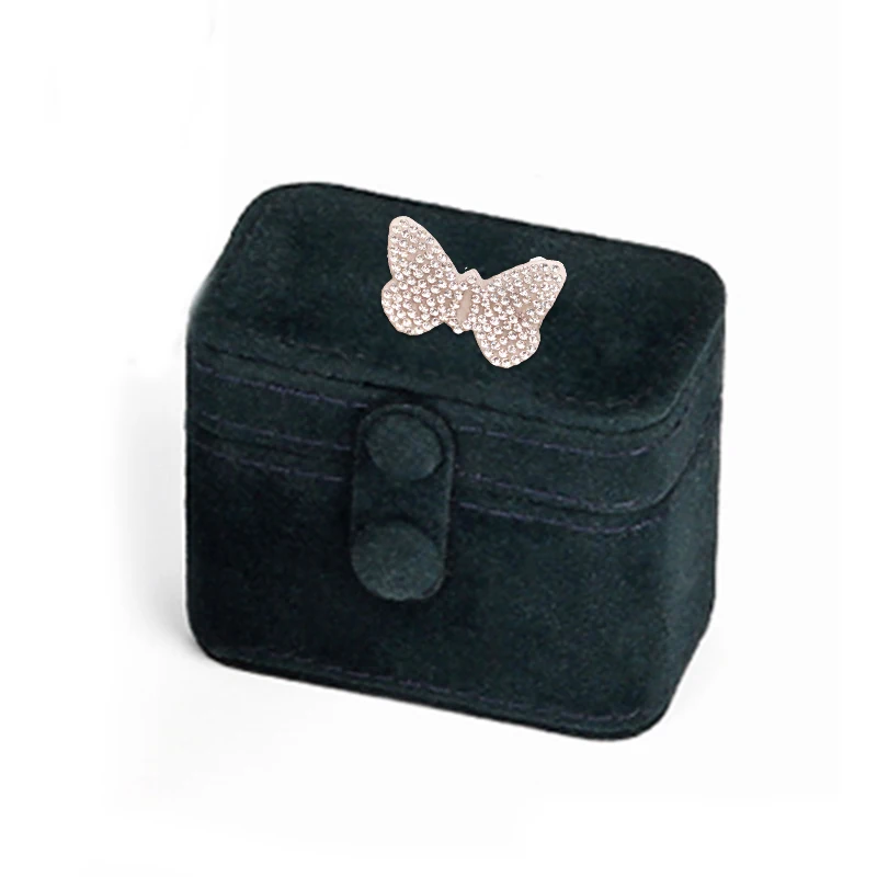 Jewelry Organizer Display Travel Jewelry Velvet Case Boxes Travel Portable Jewelry Box Leather Storage Organizer Earring Holder