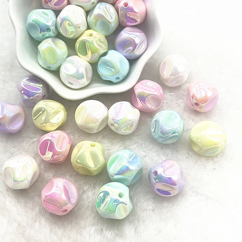 Новинка 4 шт. 16 мм высококачественное покрытие UV круглые акриловые бусины