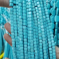 blue natural stone cube beads high quality 4 6 8 10 12mm beads for fashion making necklaces bracelets earring jewelry accessorie