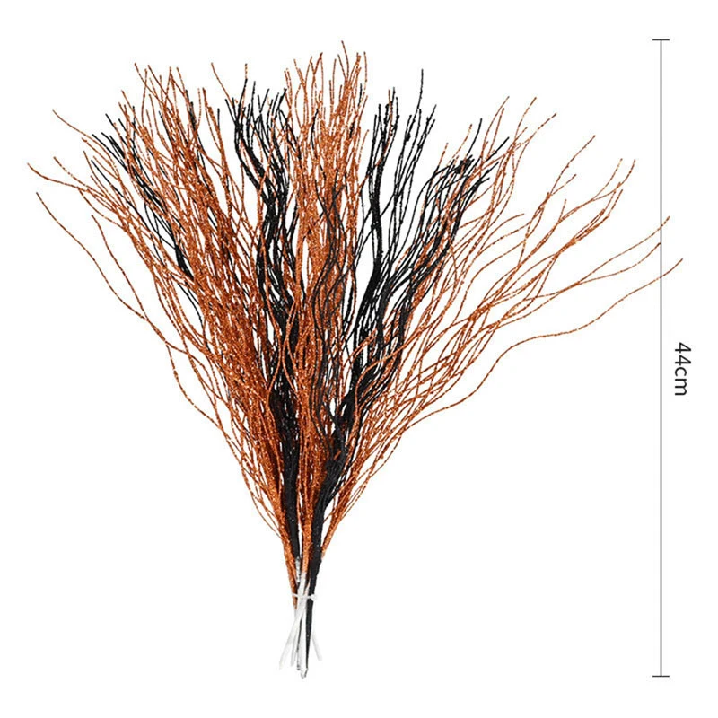 Искусственный золотой порошок оранжевые черные ягоды украшение на Хэллоуин