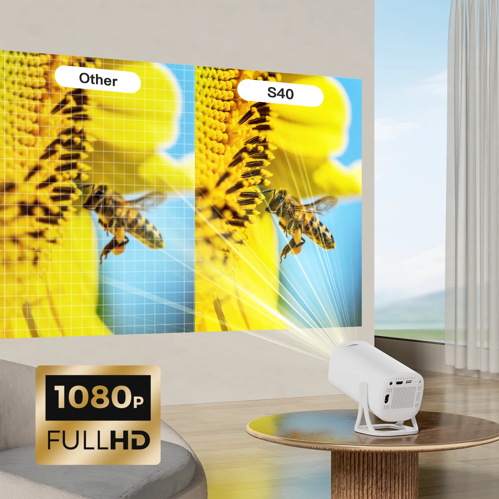 4K S30 Android 11 Проектор Для Домашнего Кинотеатра HD 1080P Поддержка Портативного