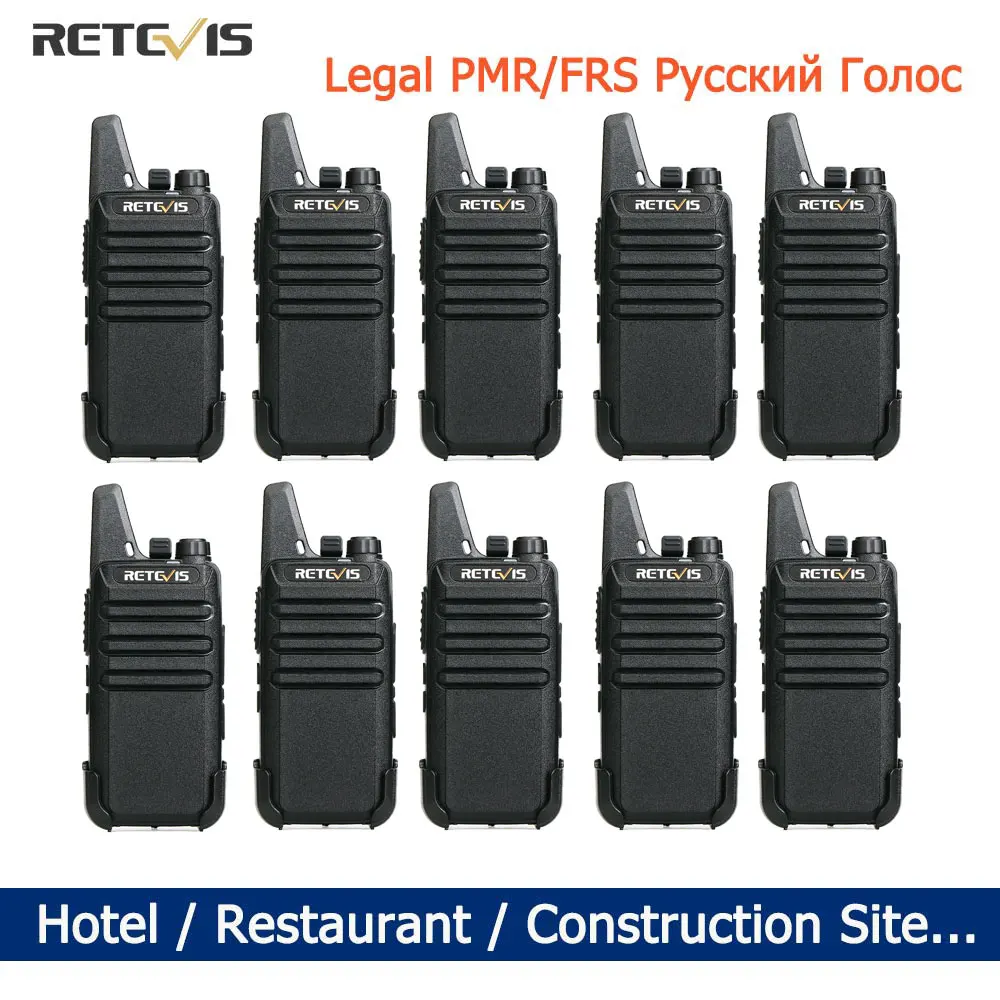 cheap wholesale mini walkie talkie 10 pcs retevis two way radio walkie talkies rt622 rt22 pmr 446 radio ht hotel restaurant cafe free global shipping