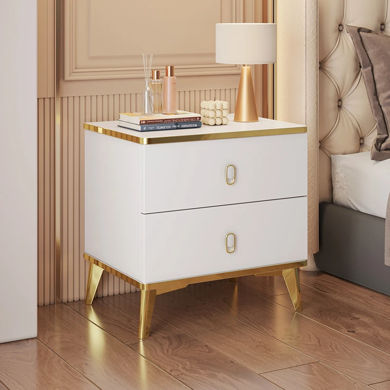 

Storage Organizador Nightstand Table Minimalist Dormitory Living Room Mobile Bedsides Table Modern Luxury Szafki Nocne Furniture