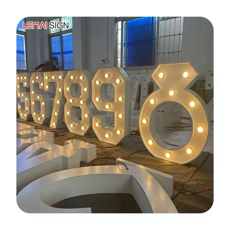 

Wholesale Wedding Decor Lights Marquee Letter 4ft Led Big Numbers Giant Light Up Letters Led Marquee Love Letters